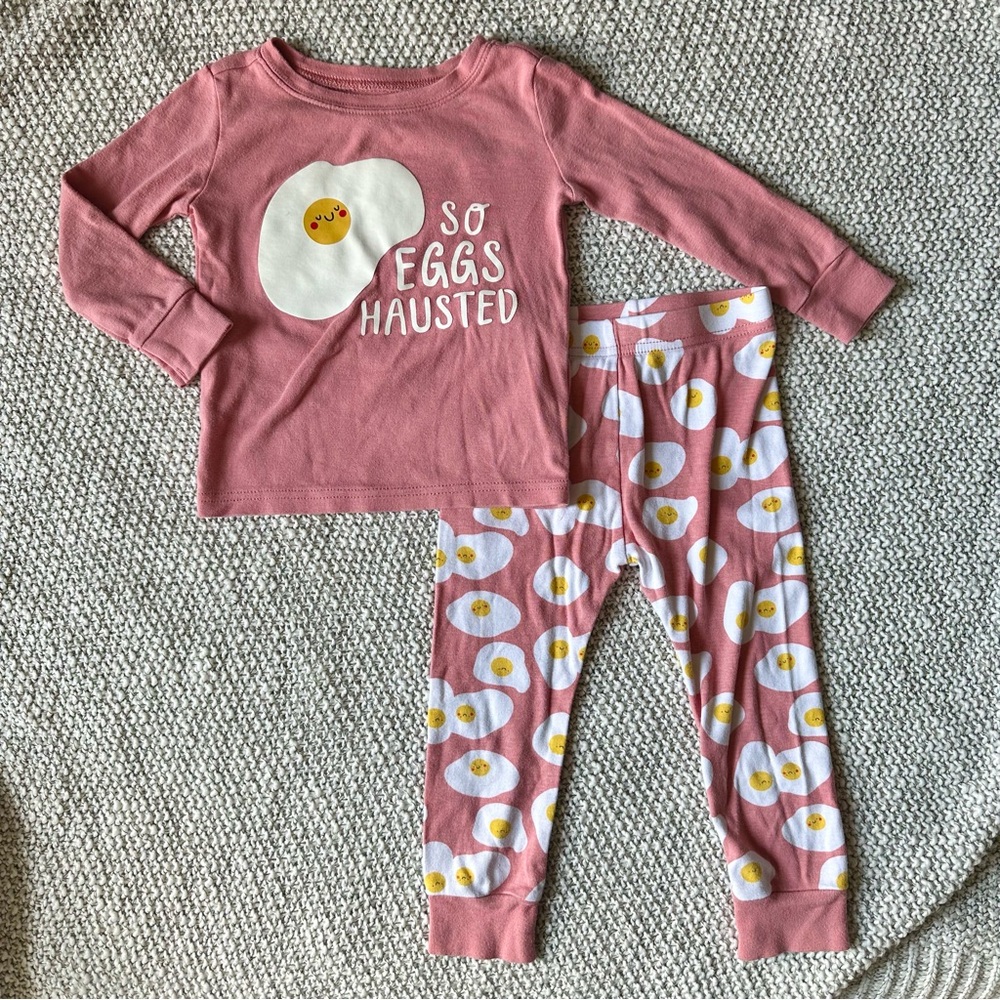 Old Navy 2T “So Eggs-hausted” Pajamas
